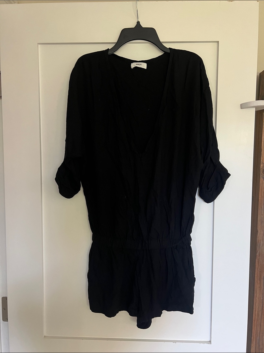 Mikoh Black V-Neck Short Romper